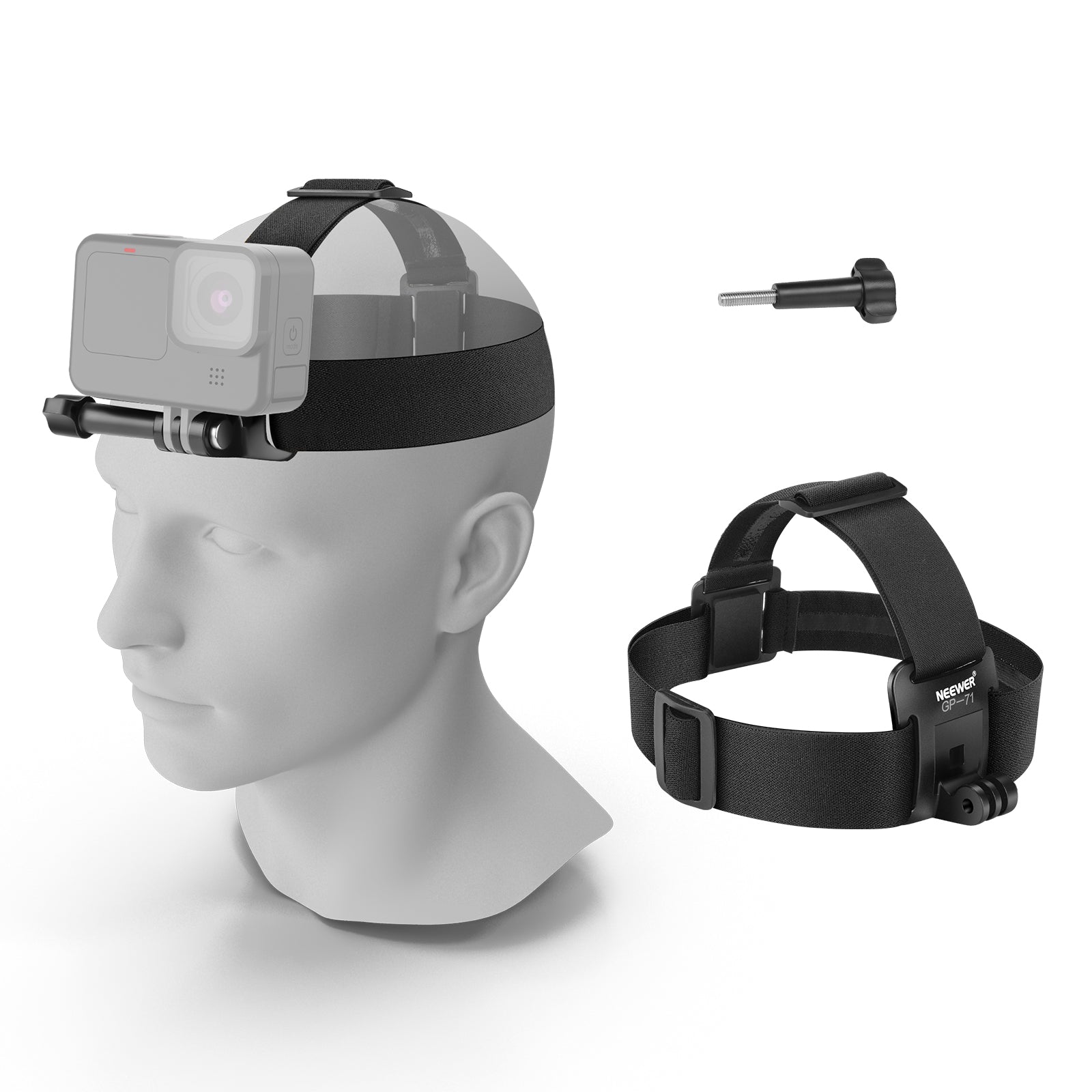 NEEWER GP-71 Adjustable Head Strap Mount for GoPro