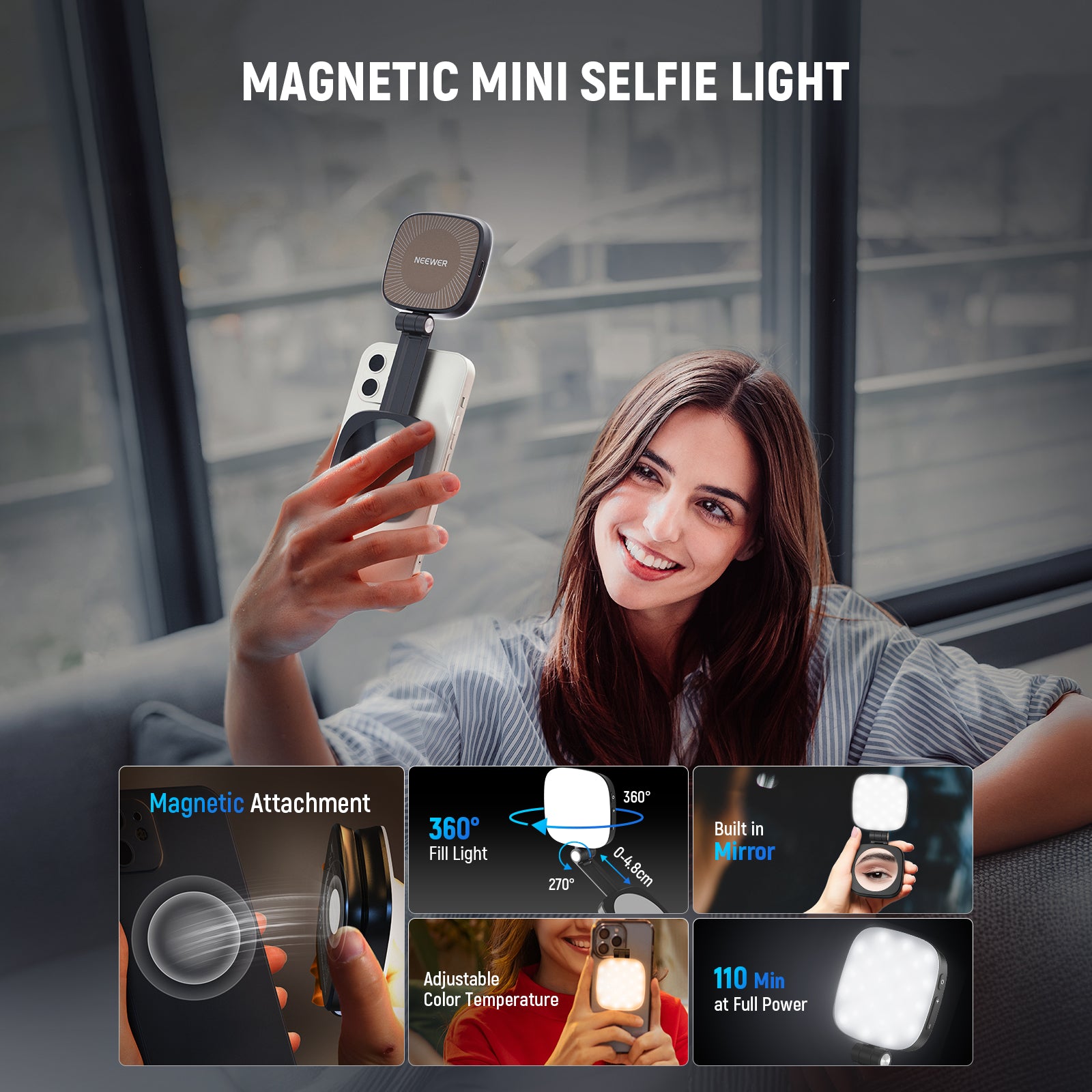 NEEWER NL48B Magnetic Mini Selfie Light