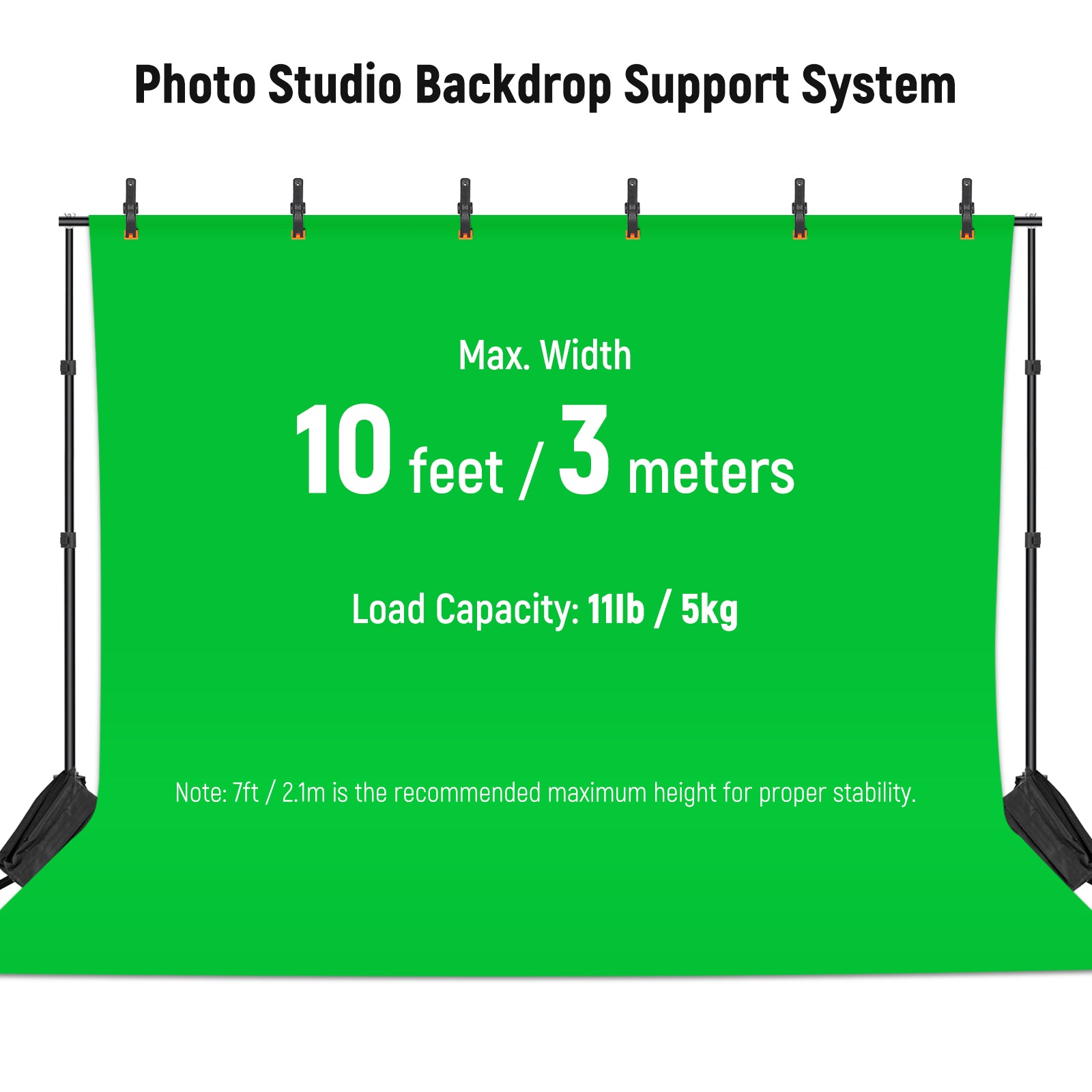 NEEWER 10x7ft Adjustable Studio Backdrop Support System