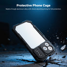 NEEWER Phone Cage Kit for iPhone 17 Pro is made of tough aluminum alloy with shock absorbing lining for full protection.