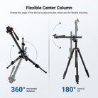 NEEWER TP015 professional camera tripod features a 12.6" adjustable center column.
