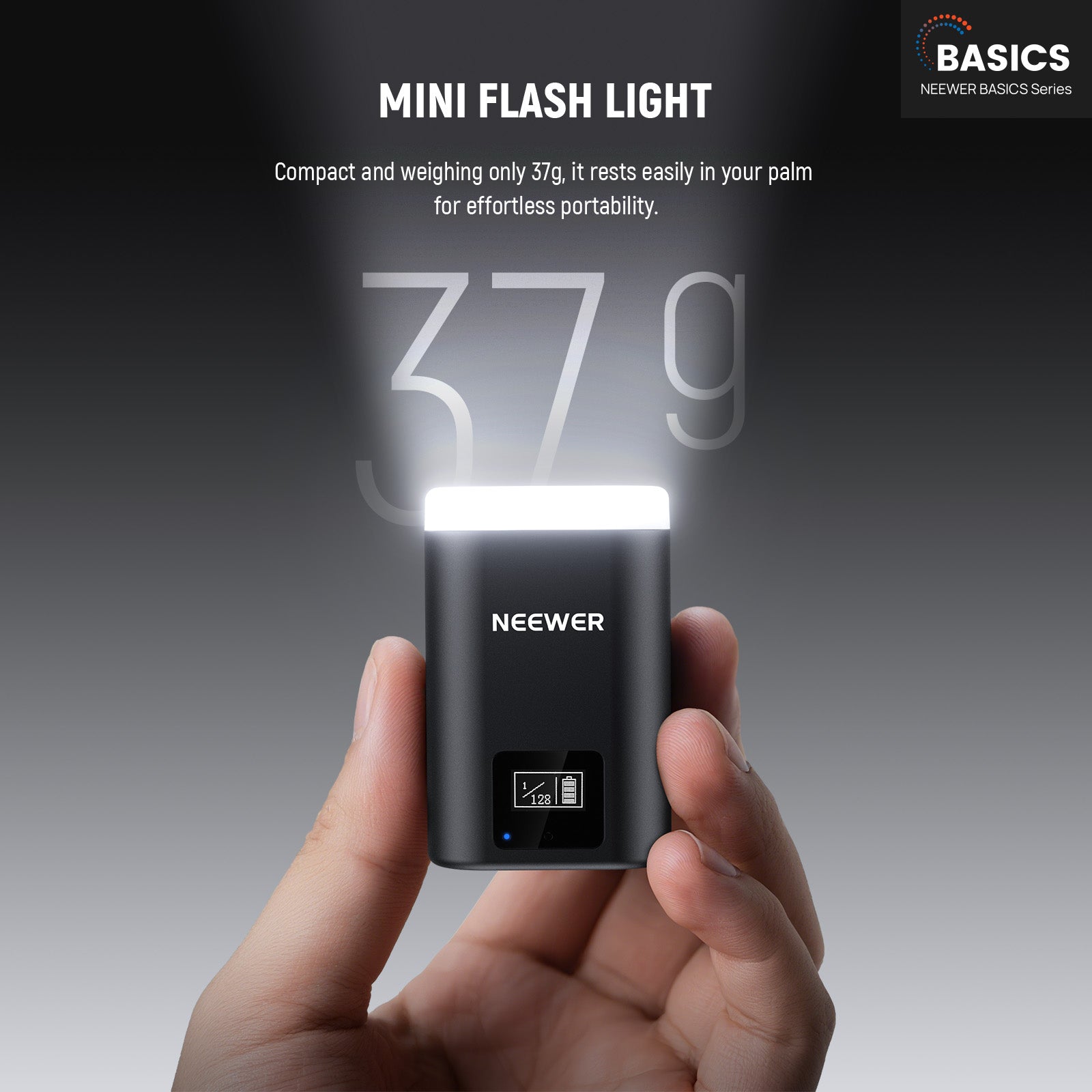NEEWER BASICS N12 Mini Camera Flash is compact and weighing only 37g.