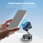 The cellphone holder mount stand features multiple N52 magnets