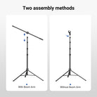 NEEWER MS046 Microphone Floor Stand offers two assembly methods.