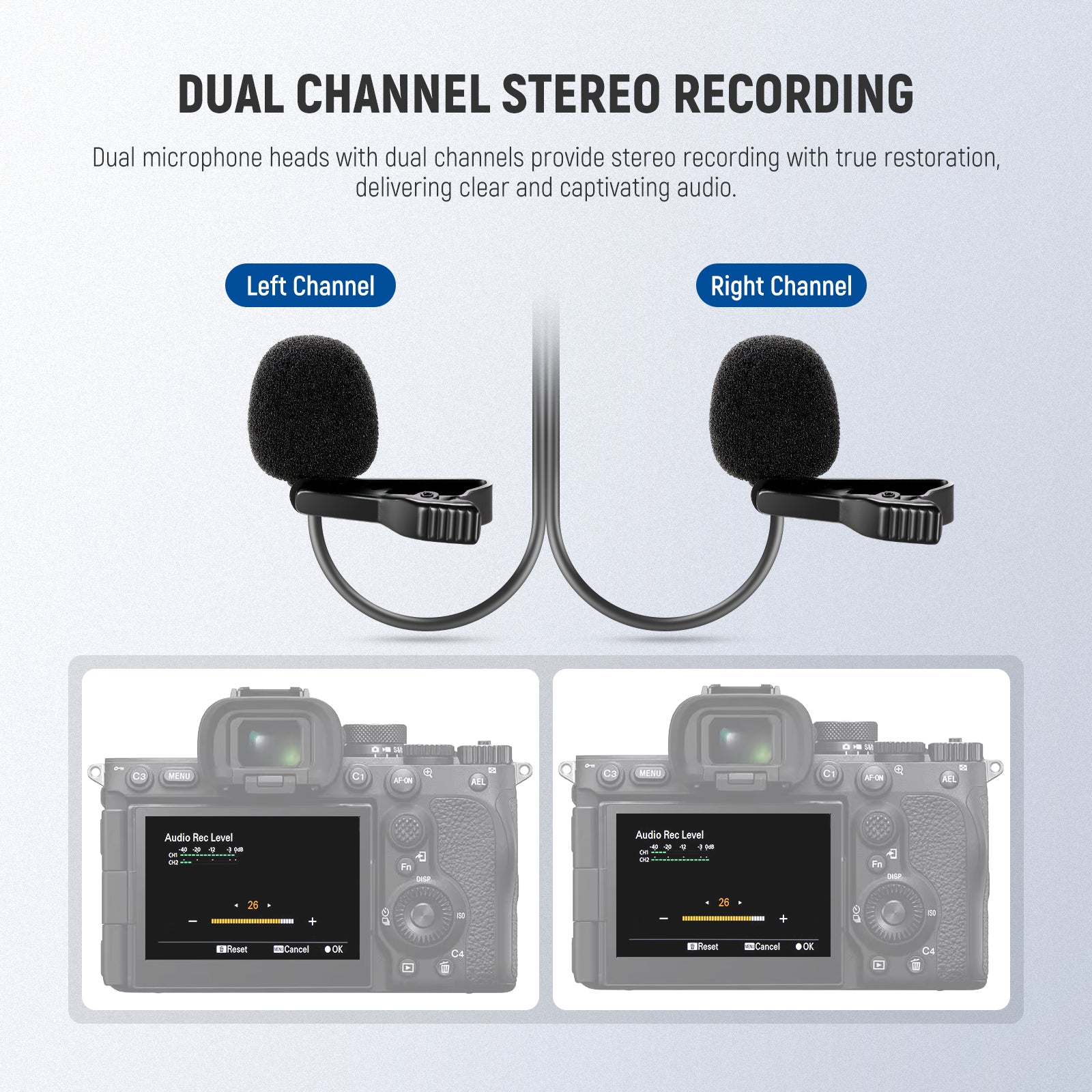 Dual Lavalier Laper Microphones Set