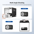 You can shoot from the front or top opening of the studio to capture the ideal shot.