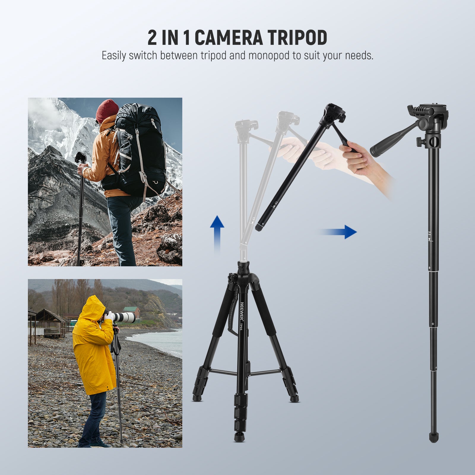 NEEWER TP05 2-in-1 Camera Tripod