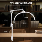 NEEWER BASICS HM03-D 30W 22" LED Folding Arc Lash Lamp is portable