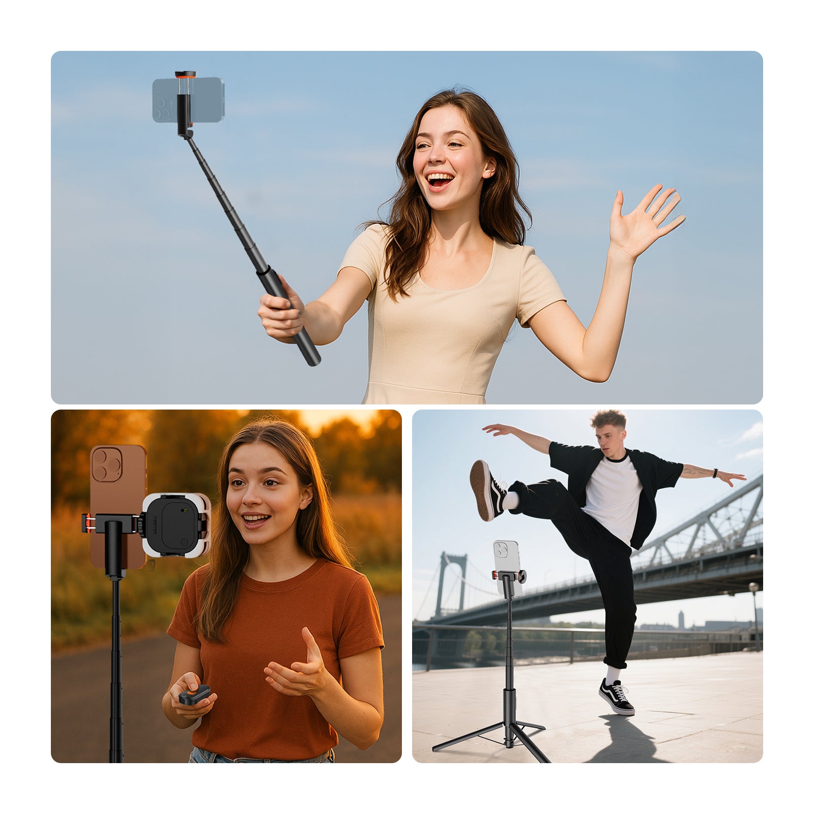 Wide Applications of the NEEWER PA992 Quick Release Selfie Stick Tripod for Phone