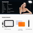 Package Contents of the NEEWER BP66 2 Pack LED Panel Light with Mini Desk Stand Kit
