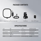 Package Contents of the NEEWER 5" 10W LED Streaming Light Kit