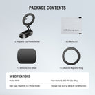 Package Contents of the NEEWER PA118 Magnetic Car Phone Holder Kit