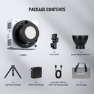 Package Contents of the NEEWER HB80C Mini COB LED Video Light with PD Fast Charger Kit