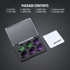 Package Contents of the NEEWER UV/CPL/ND Filter Set For Insta360 GO 