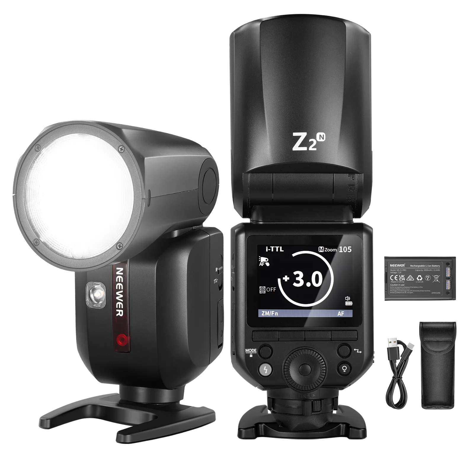 NEEWER Z2-N Round Head Flash Speedlite For Nikon Camera