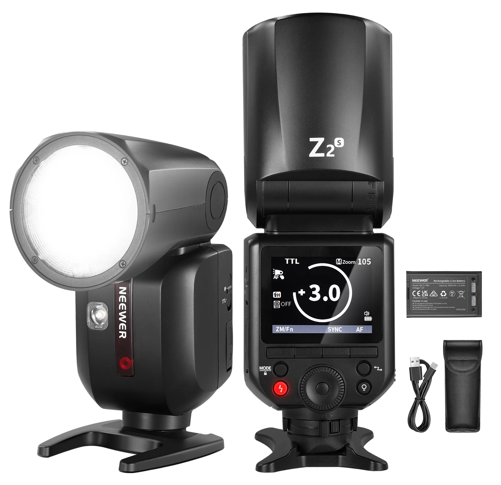 NEEWER Z2-S Round Head Flash Speedlite For Sony Camera