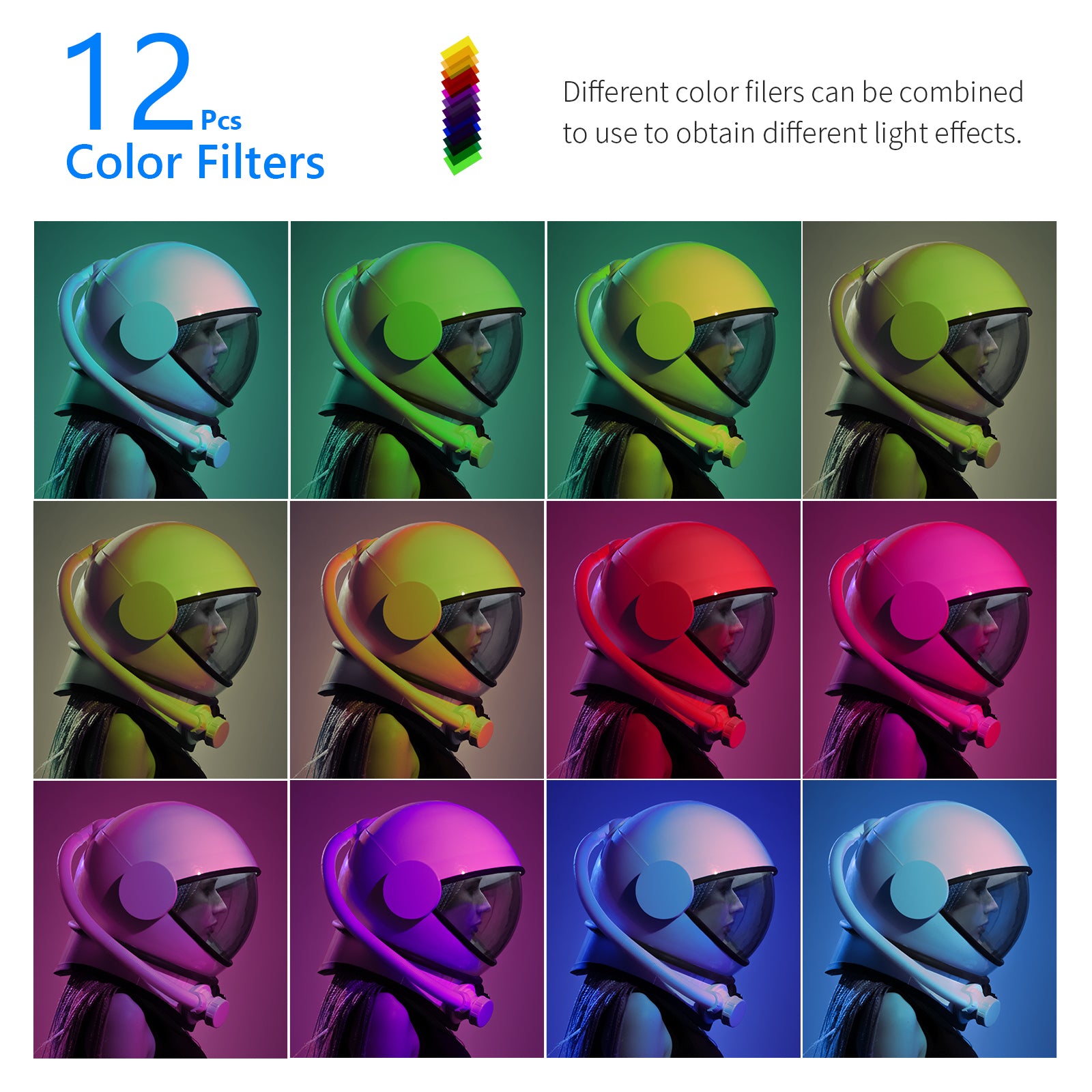 Use combinations of these filters to create different effects