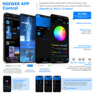 Neewer P200 2 Packs RGB LED Video Light Battery Kit with APP Control 