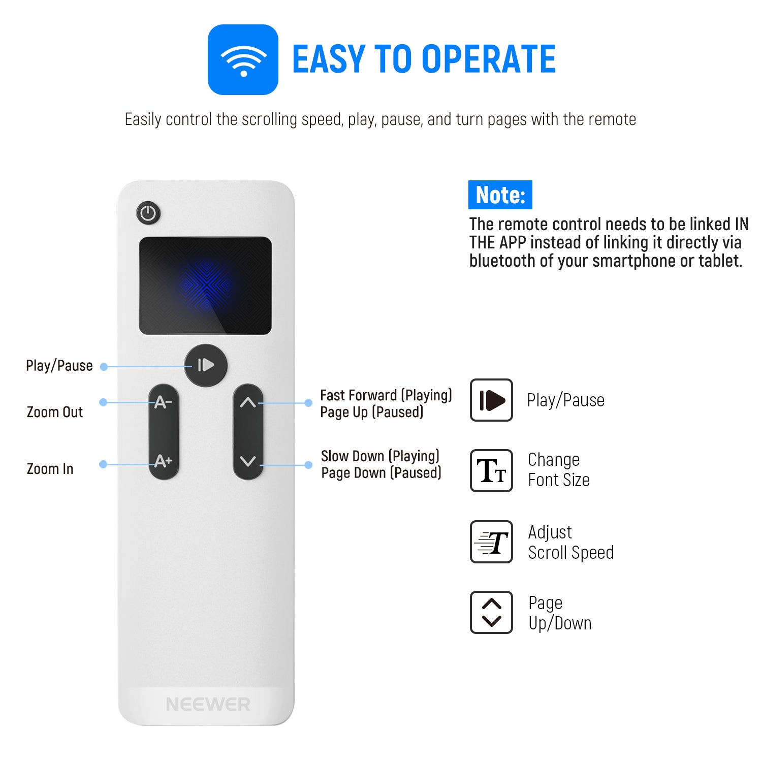 NEEWER X12 Remote Teleprompter is easy to operate.