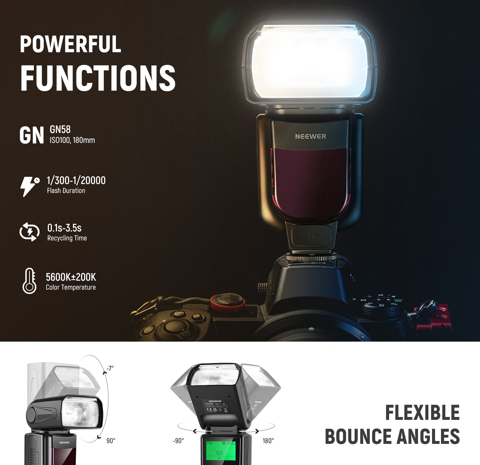 Specifications of the NEEWER Upgraded NW645II-N Speedlite