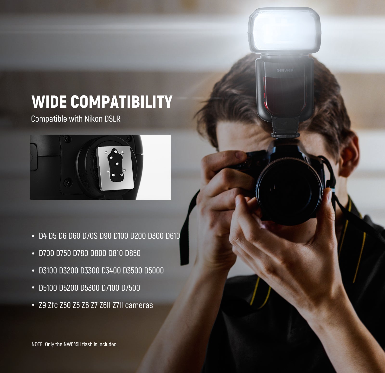 Wide Compatibility of the NEEWER Upgraded NW645II-N Speedlite