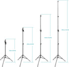 Height Adjustment Range of the NEEWER 390cm Adjustable Light Stand